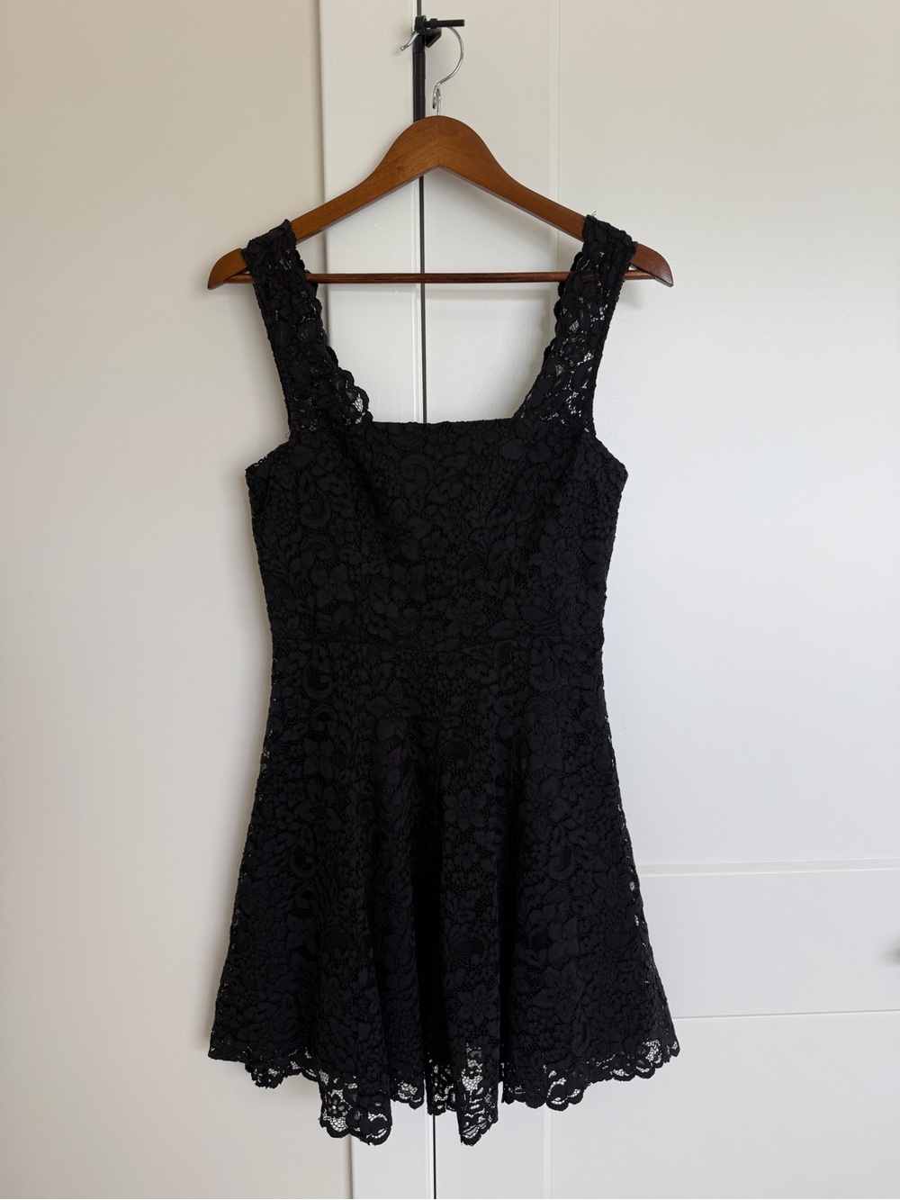 & Other Stories Black Lace Mini Dress